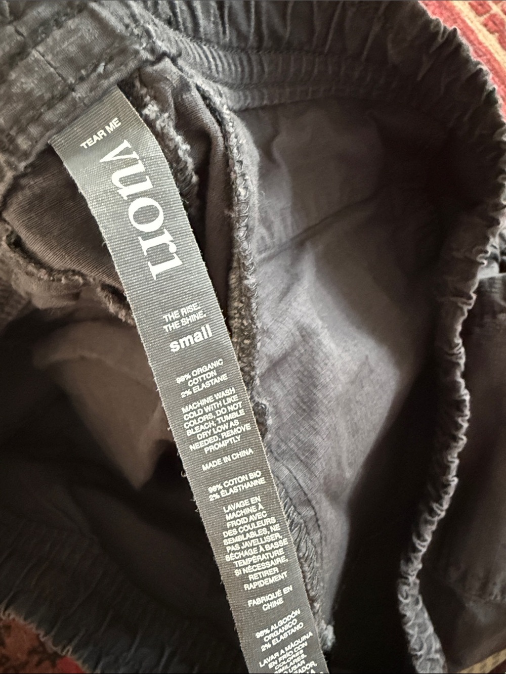 Vuori Women’s Charcoal Drawstring Lounge Shorts - Picture 4 of 4